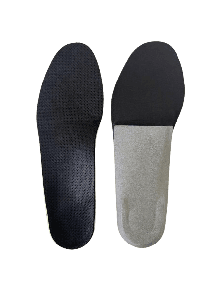 3D-printed PA12 insole, front and back view