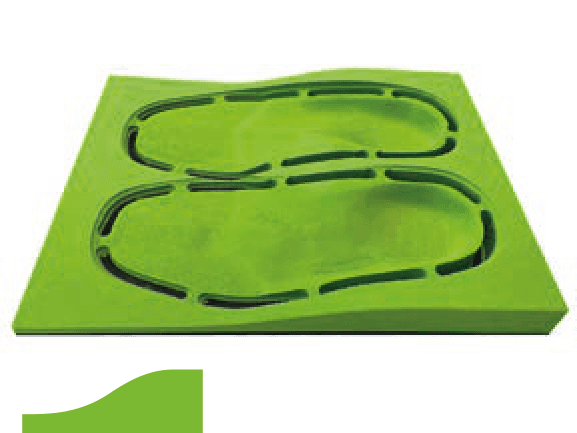 EB-002 - Green Wedge Block, Dual-Density 25°