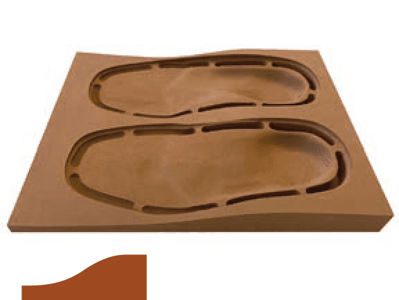 EB-003 - Camel Brown Wedge Block, Dual-Density 30°