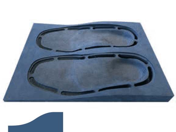 EB-004 - Navy Blue Wedge Block, Dual-Density 40°