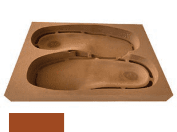 EB-007 - Camel Brown Rectangular Block, Dual-Density 30°